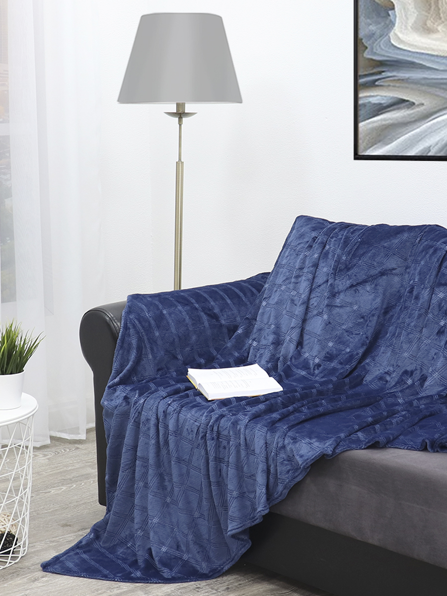 картинка Плед Texrepublic TF FNE DKBL 2022 c-клетка 19-4027 