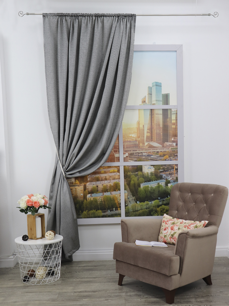 картинка Штора Amore Mio RR AV003V02-09P 2,0*2,7*1 серый 