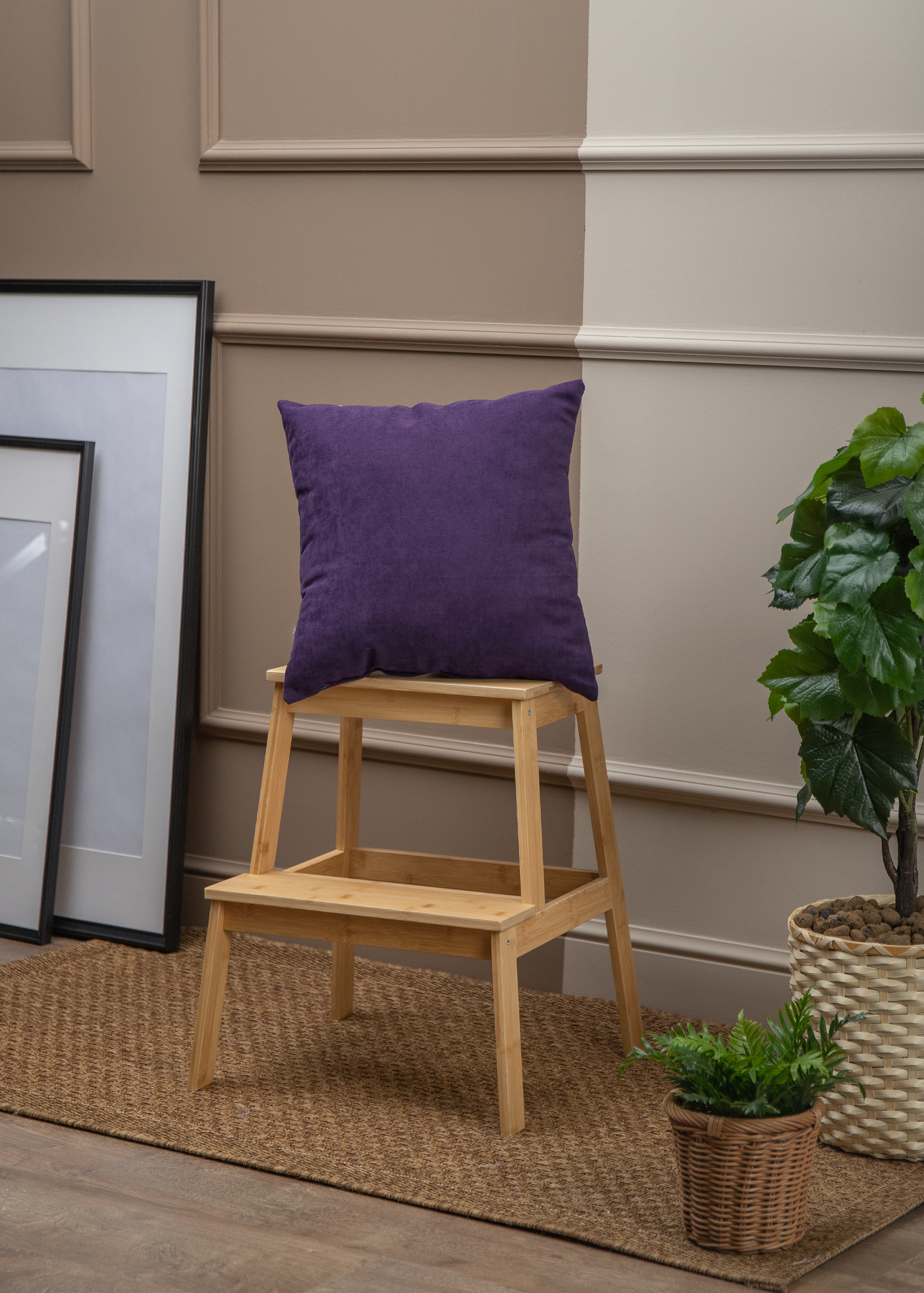 картинка Подушка RR PD Canvas-359 0,4*0,4*1 лиловый 