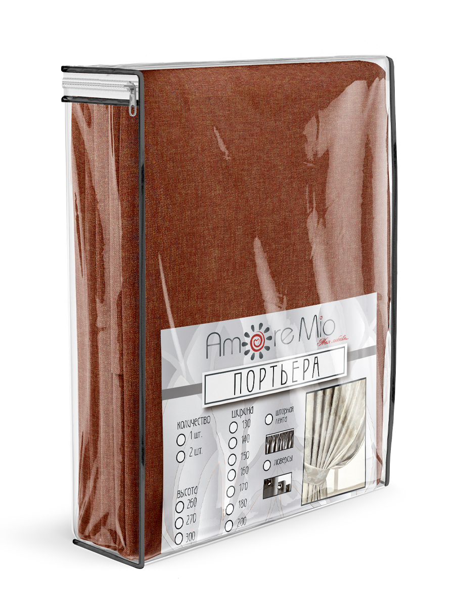 картинка Штора Amore Mio RR 4ML 102-09 2,0*2,7*1 терракотовый 