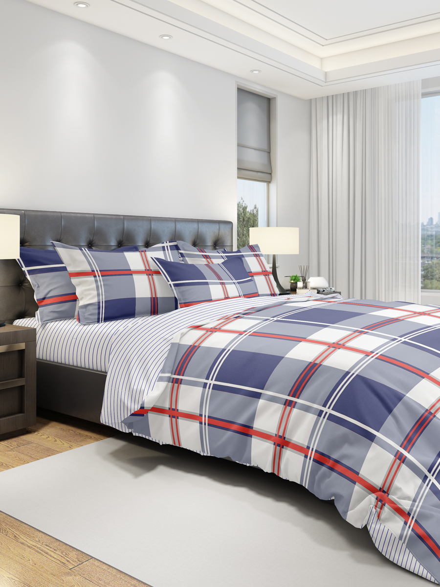 картинка Постельное бельё Amore Mio URG QR Grid BL FAMILY B 