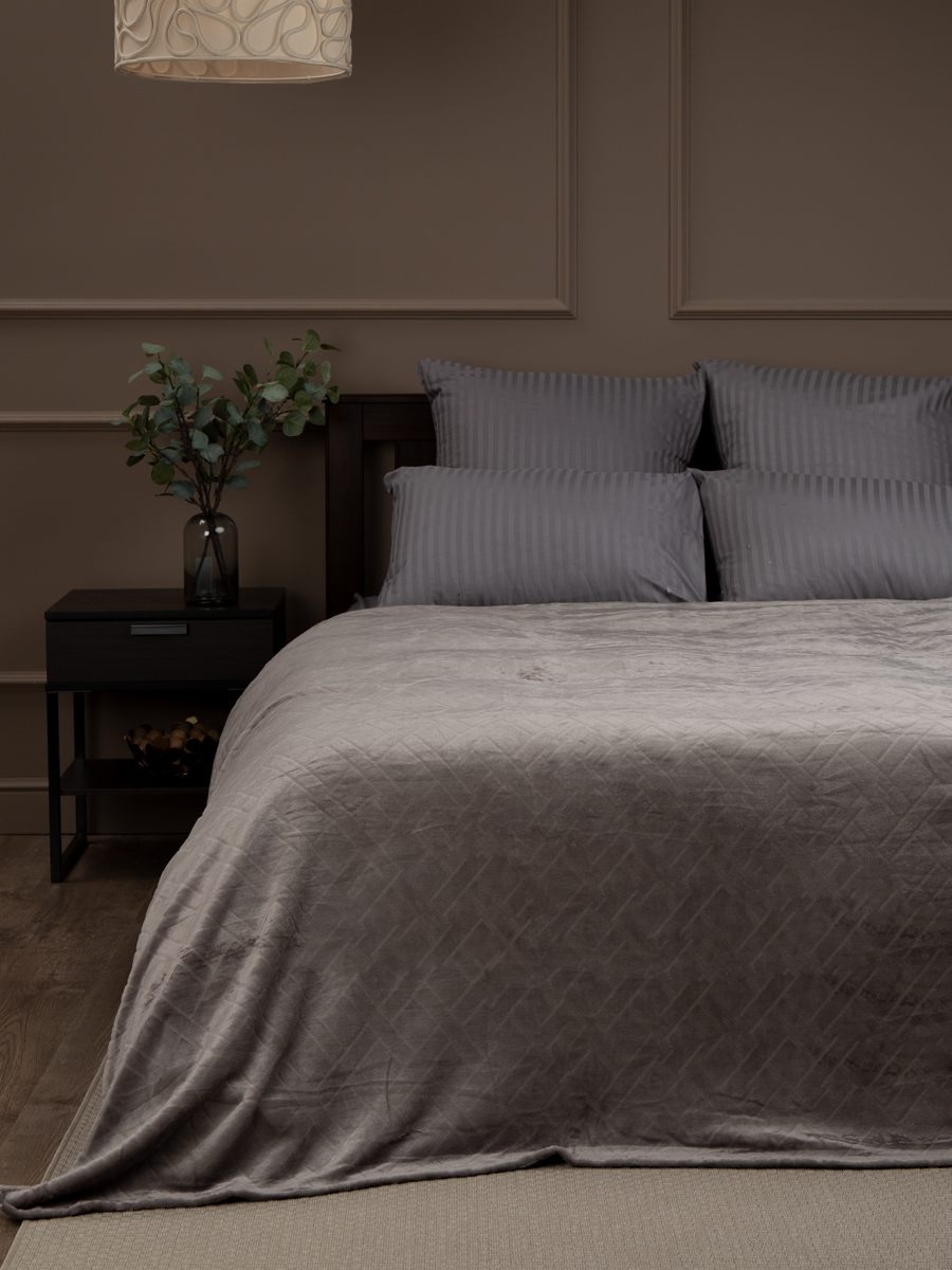 картинка Плед Texrepublic TF FNC GYx 1520 16-3802 w-плетёнка 