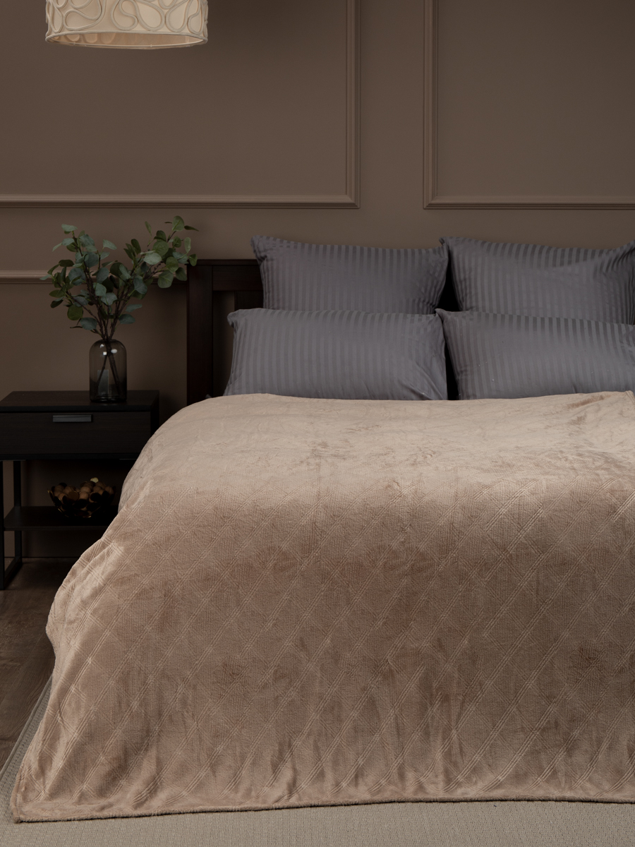 картинка Плед Texrepublic TF FNE BE-GY1 2022 c-клетка 16-1320 