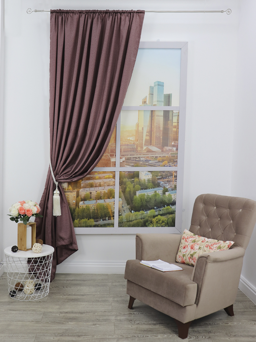 картинка Штора Amore Mio RR AV003V02-13P 2,0*2,7*1 брусника 