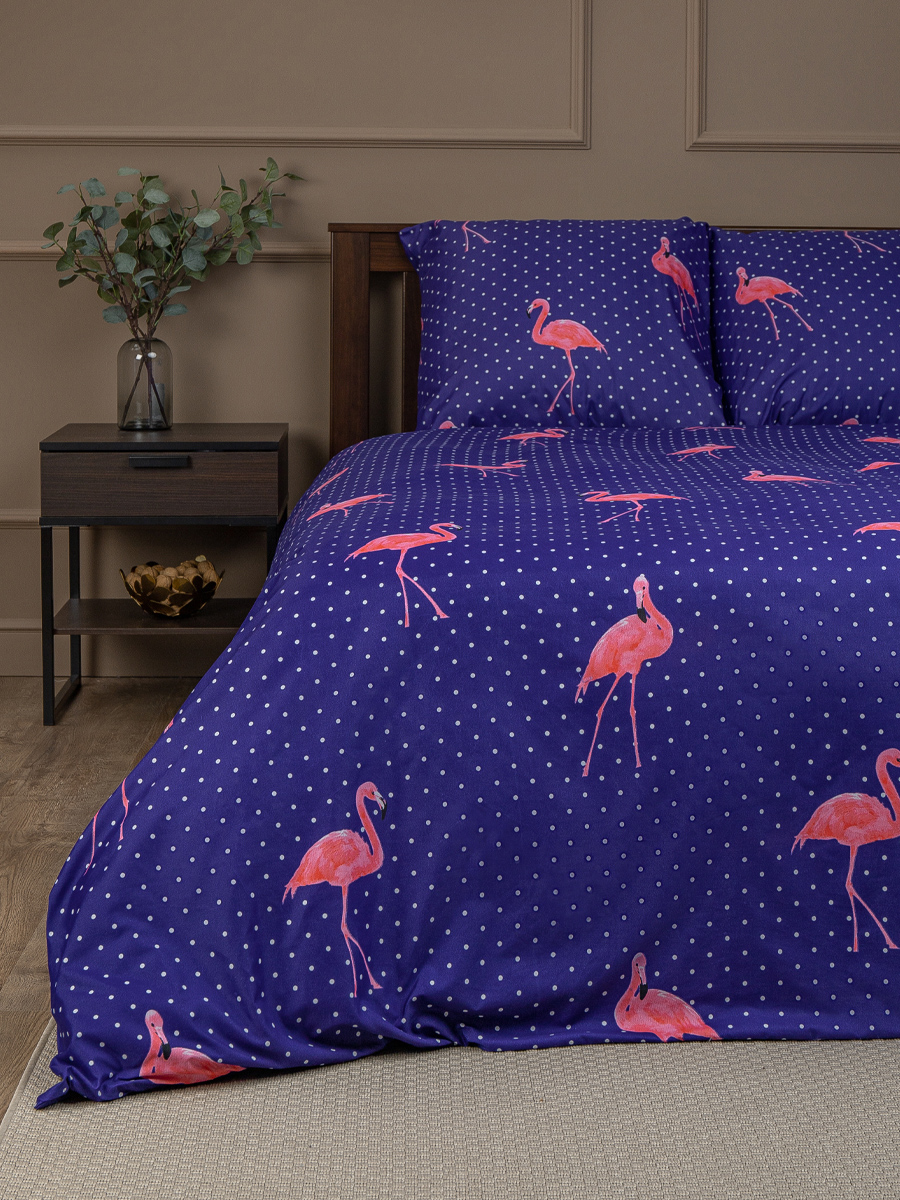 картинка Постельное бельё Amore Mio BZ Flamingo DKBL EURO M 