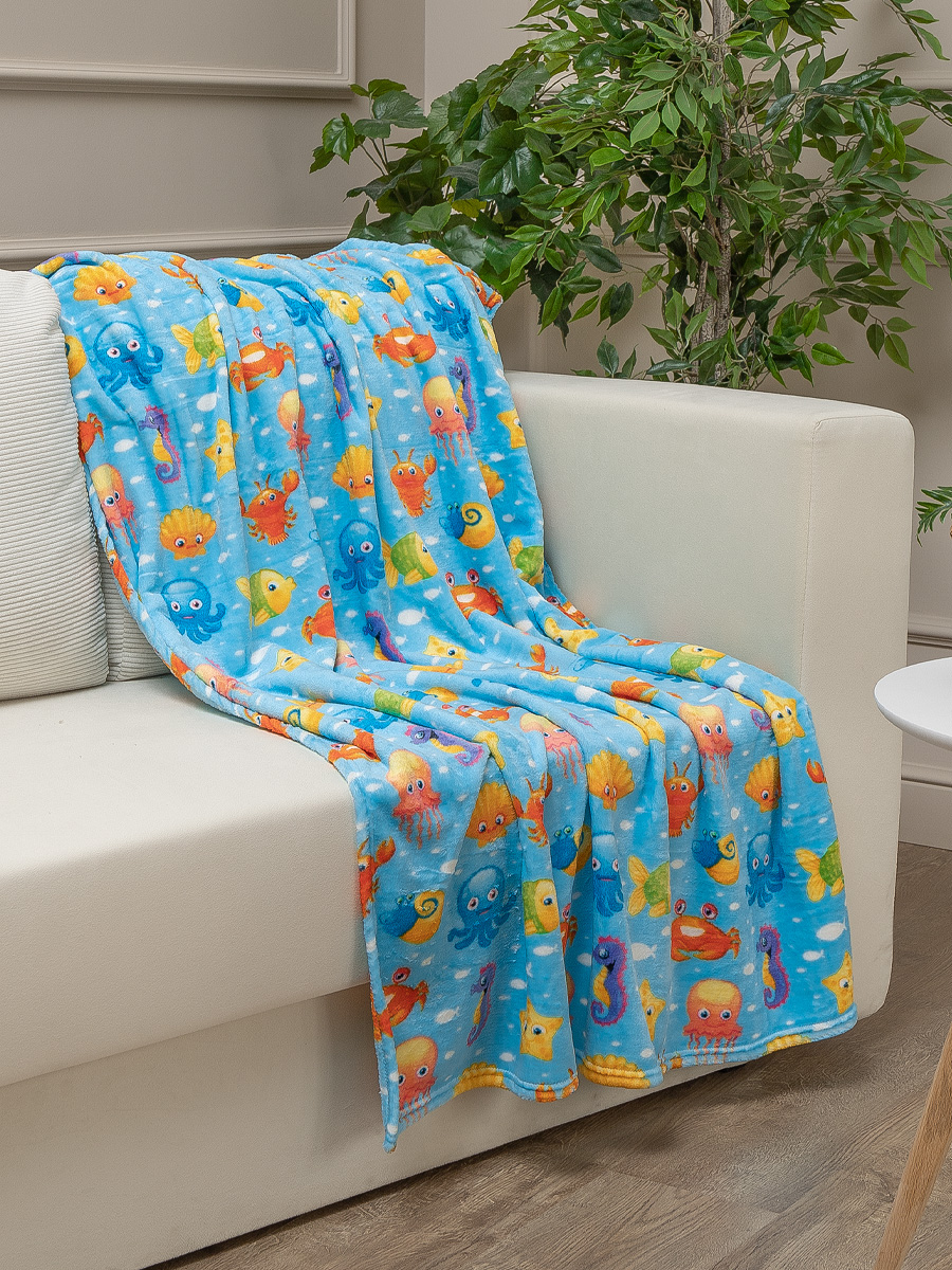 картинка Плед Texrepublic TF FN 908BL 1114 Морские жители 