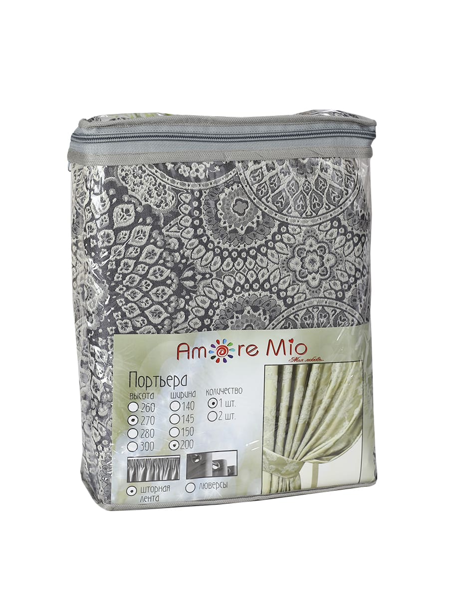 картинка Штора Amore Mio RR 90021-13 2,0*2,7*1 серый 