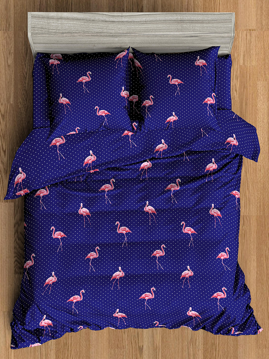 картинка Постельное бельё Amore Mio BZ Flamingo DKBL EURO M 