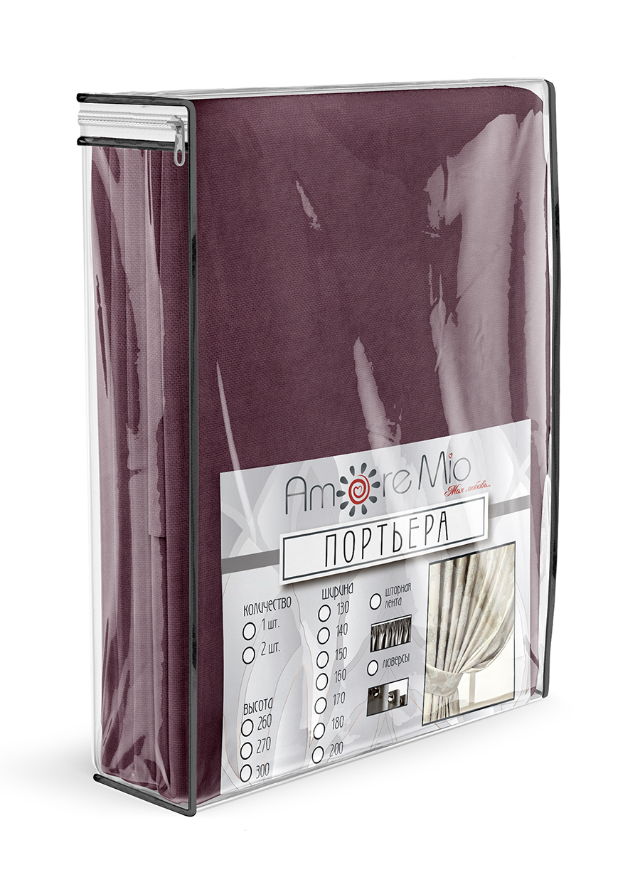 картинка Штора Amore Mio RR 318100-212 1,6*2,7*1 брусника 