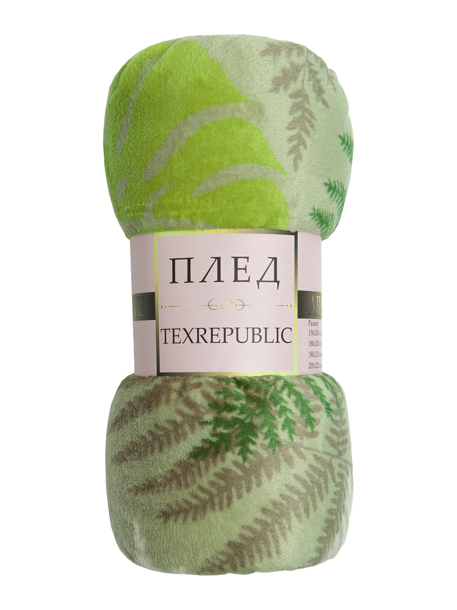картинка Плед Texrepublic TF FN F131 b1420 Монстера и папоротник 