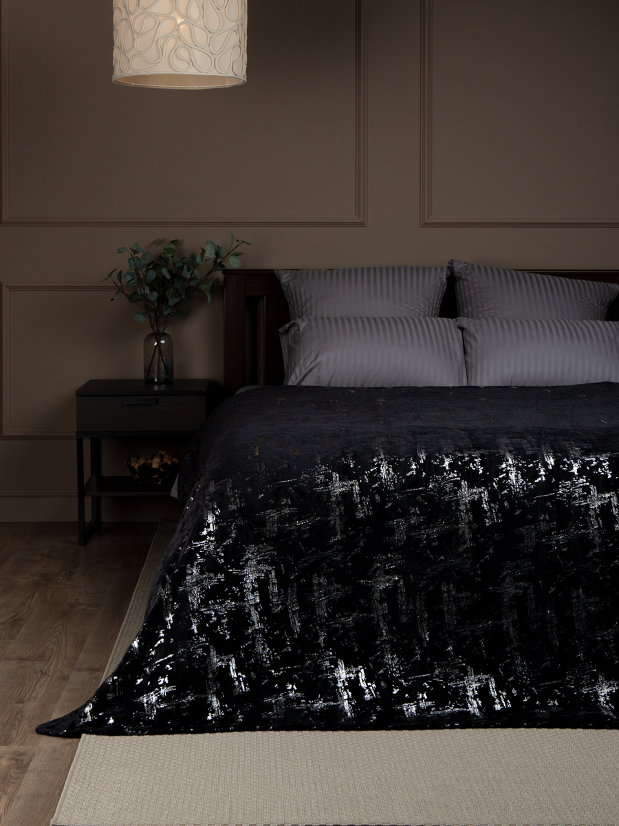 картинка Плед Texrepublic TF FNL BLK-SL 2022 s-мазки 
