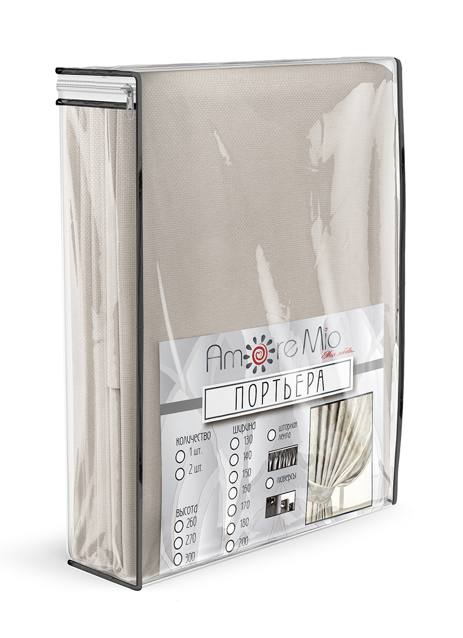 картинка Штора Amore Mio RR 318100-209 1,6*2,7*1 серо-бежевый 