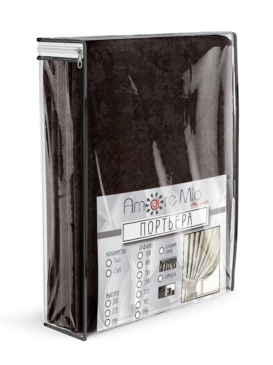 картинка Штора Amore Mio RR 6ML SOFT-4332C-13 1,5*2,7*2 венге 